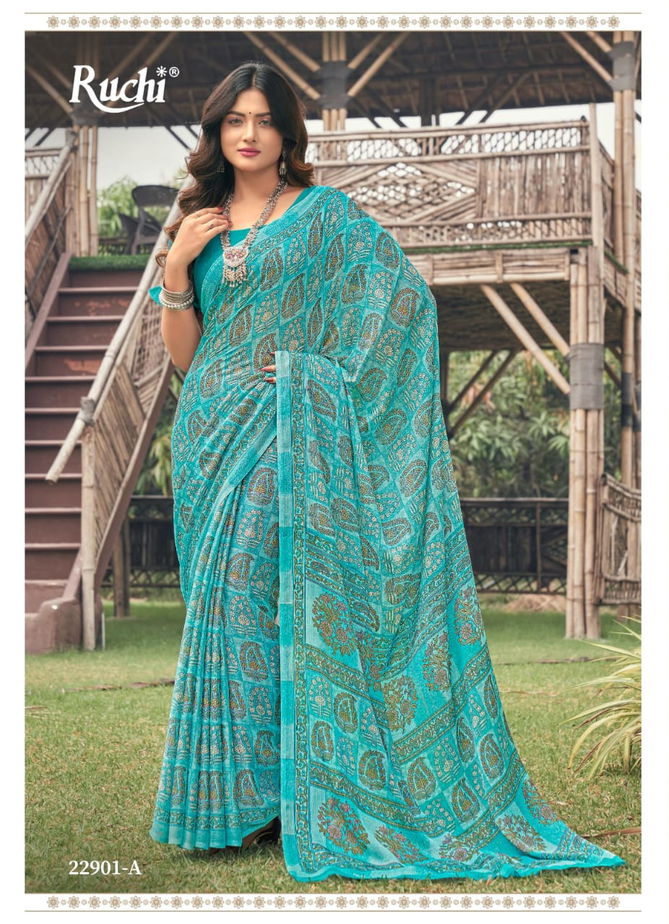 Aahana By Ruchi Printed Daily Wear Sarees Catalog